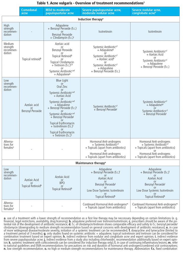 Acne Vulgaris Treatment Algorithm
