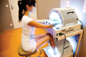 PUVA Treatment for skin diseases at the Department of Dermatology, St Louis Hospital, Paris, France - 29 Jul 2010
