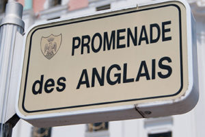 Promenade des Anglais street sign