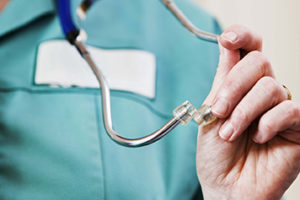 Nurse with stethoscope