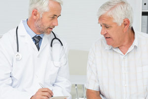 Male senior patient visiting a doctor