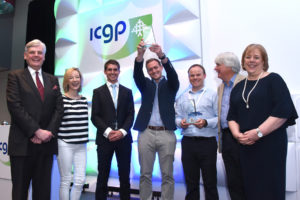 Mr Fintan Foy, CEO, ICGP; Ms Suzanne Browne, MEDISEC; Dr John Brennan; Dr  Tommy Lynch, Quality in Practice Award Winner; Dr Kevin McCarthy; Dr  Harry Comber; and Ms Ruth Shipsey, MEDISEC