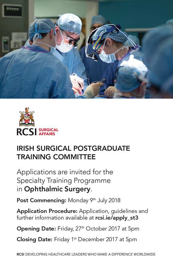 AD2838 Advert updates for July 2018 Intake_IRISH SURGICAL POSTGRADUATE TRAINING COMMITTEE_TO PRINT