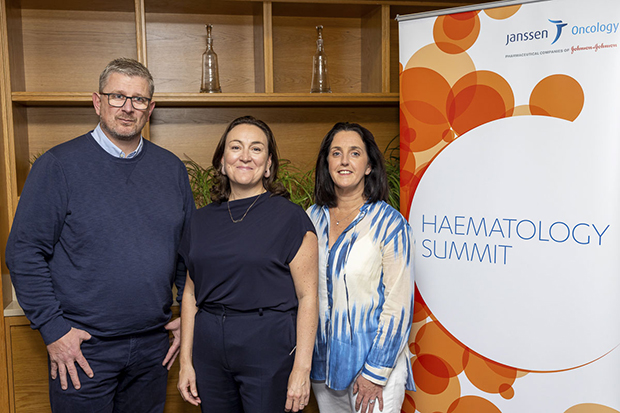 L-R: Eric Low, Prof Ruth Clifford, Consultant Haematologist, University Hospital Limerick, and Mary Kelly, ANP, Midland Regional Hospital Tullamore