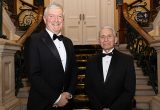 Dr Anthony Fauci with RCPI president Dr Diarmuid O’Shea as he receives the Stearne Medal for his significant contribution to medicine. Pic: Kenneth O’Halloran