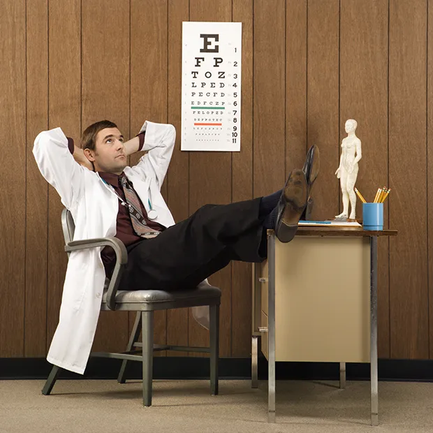 Doctor daydreaming